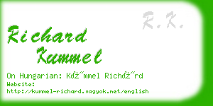 richard kummel business card